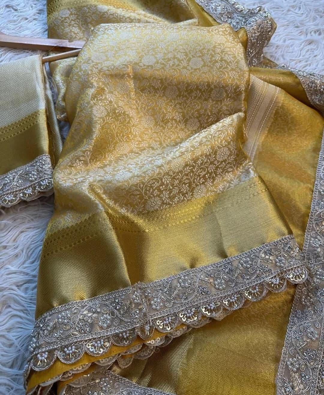 KANJIWARAM TISSUE SILK — Silk fabric — Kanchipuram — from Tamilnadu — buy online India