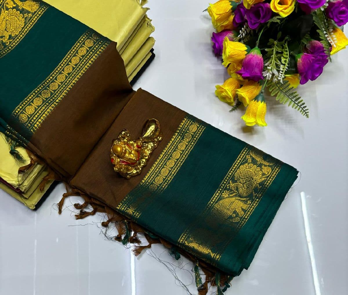 Kanchi Cotton Saree — Cotton fabric — Cotton — from Tamilnadu — buy online India