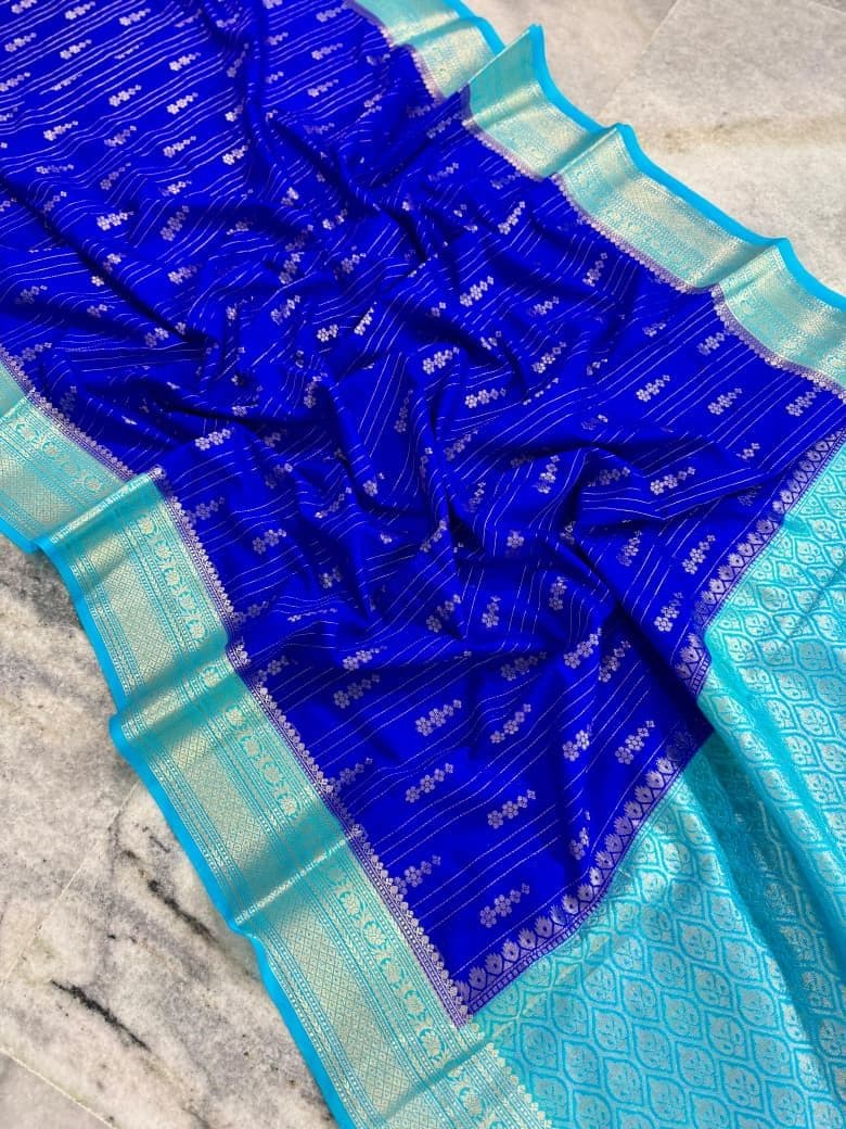 Blue flower - chiniya soft silk