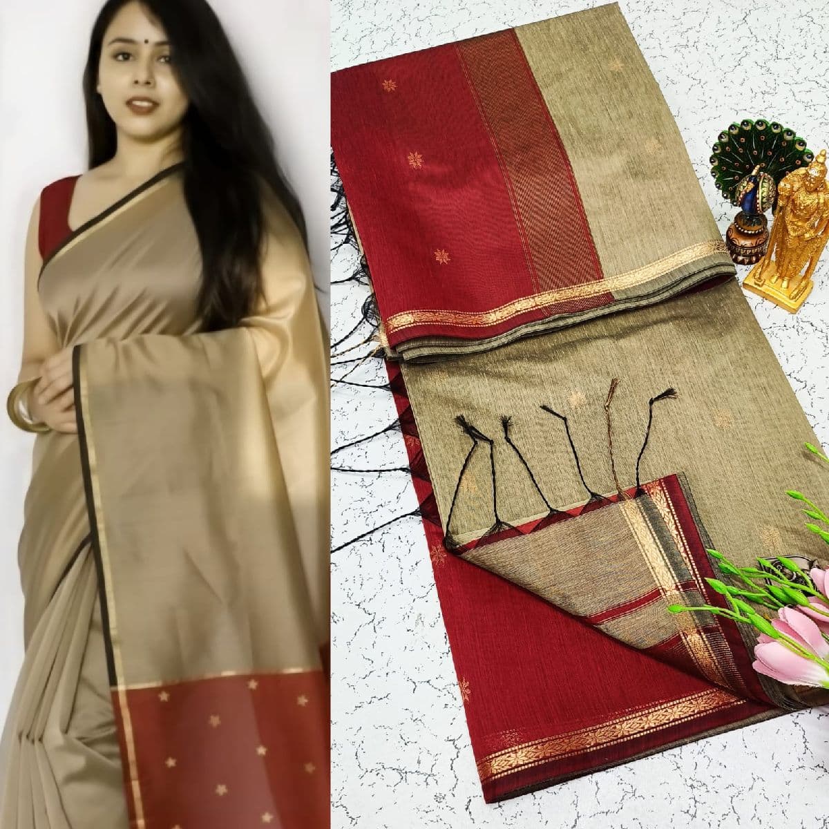 Premium Maheswari Silk Cotton Sarees