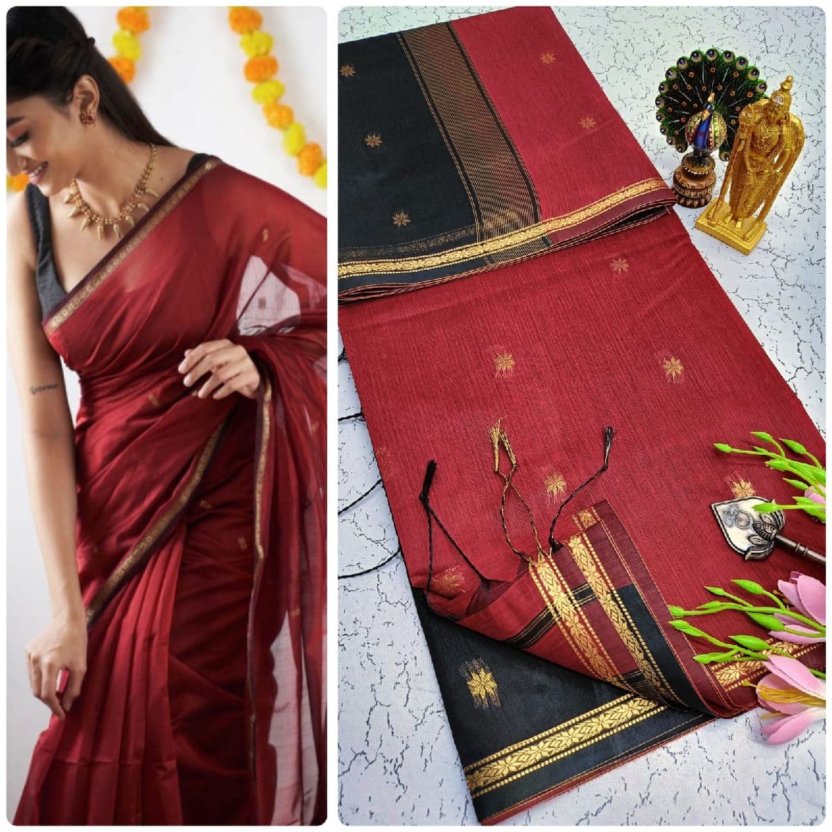 Premium Maheswari Silk Cotton Sarees