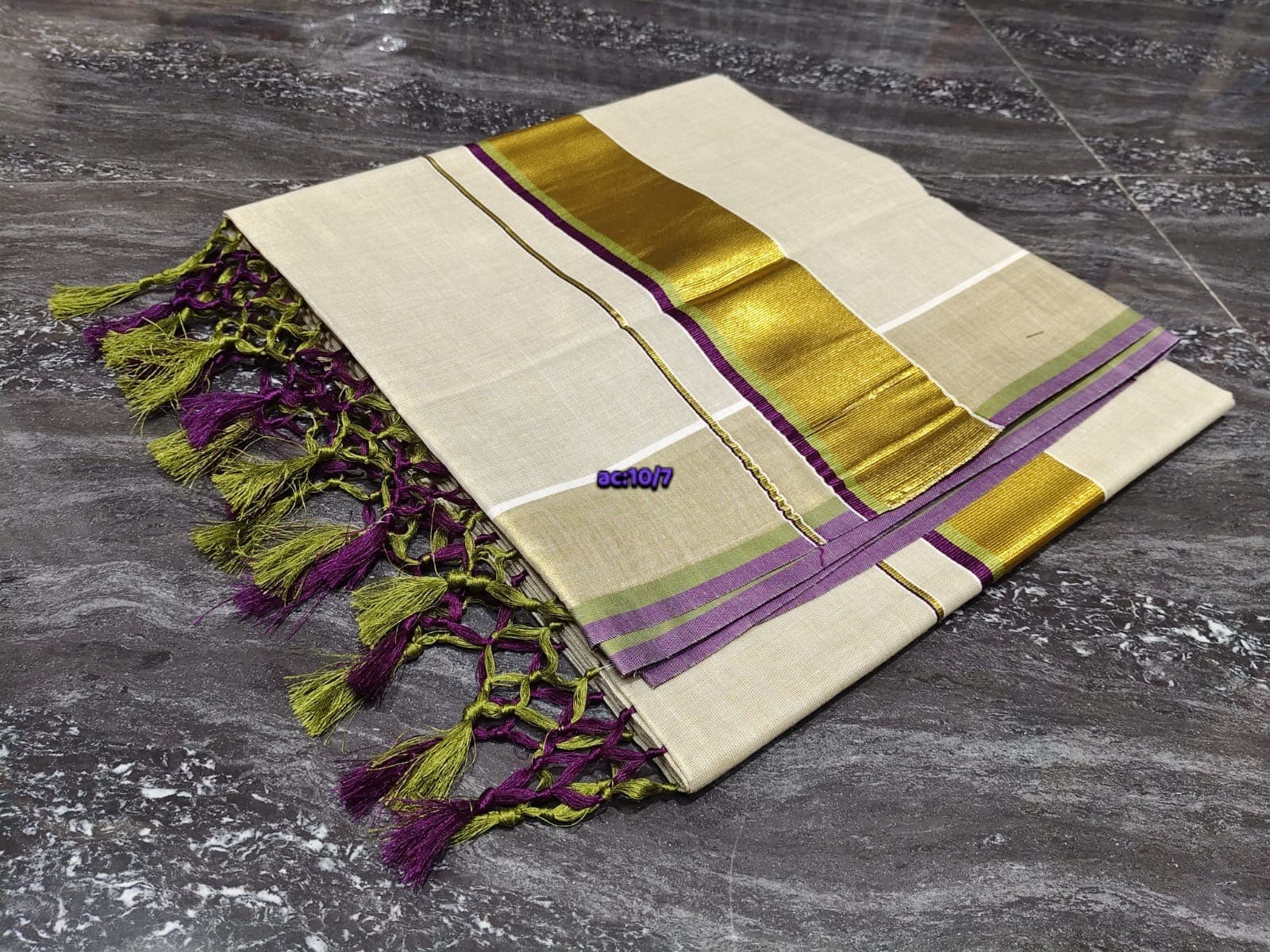 Kerala Set Saree with Kunjam