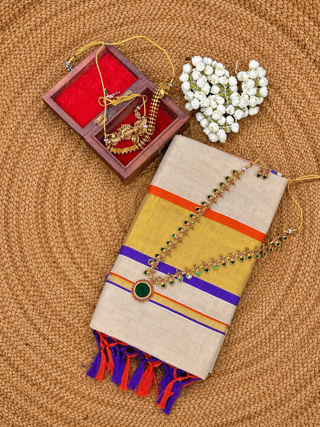 Heritage Rematha Golden Tissue saree