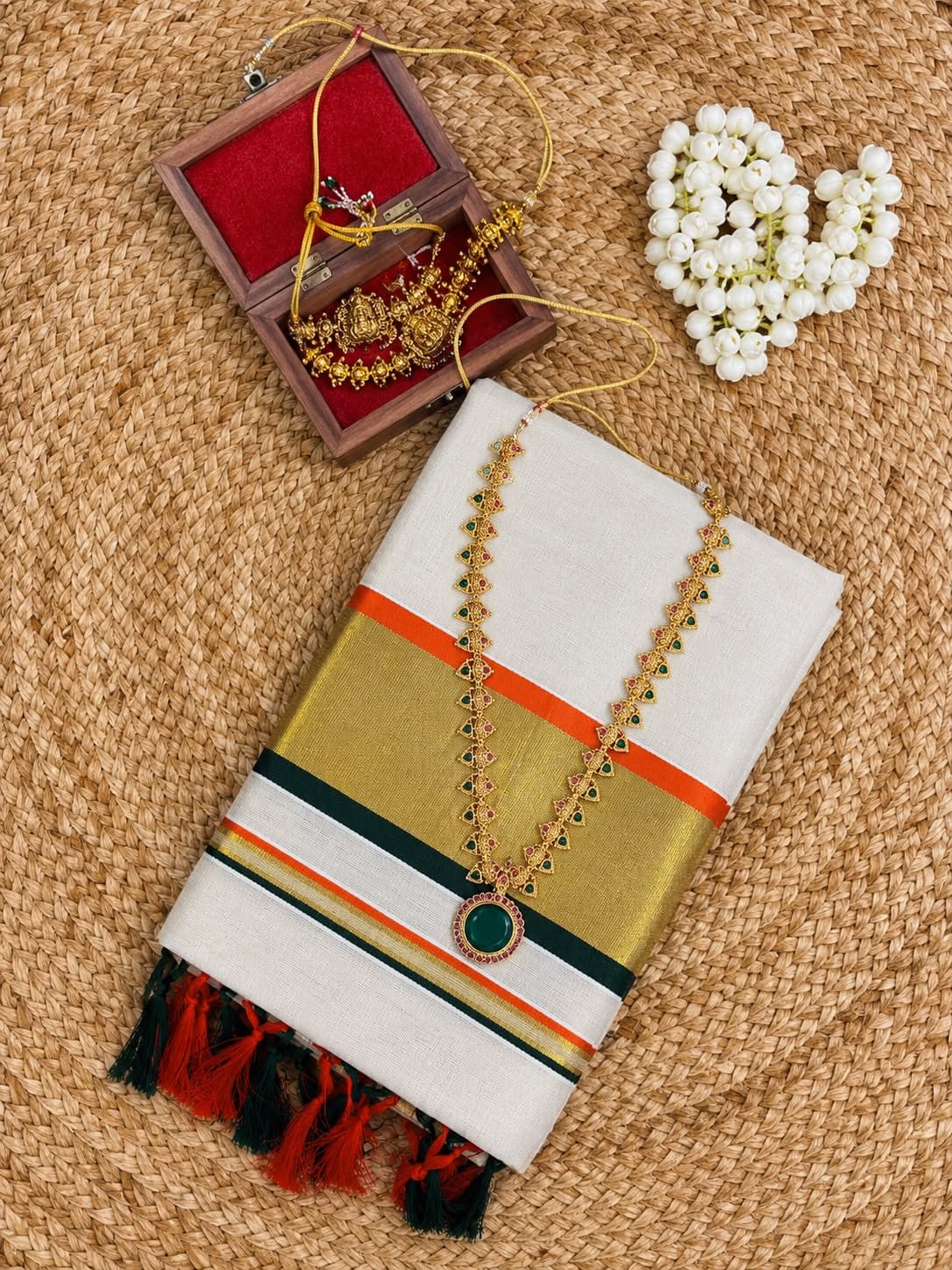 Heritage Rematha Golden Tissue saree