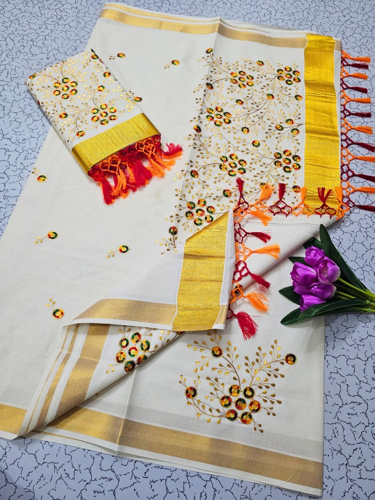 Kerala Onam Special Cotton Saree